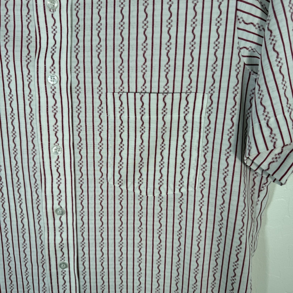 Vintage Arrow Shirt Mens 15.5 Button Up Short Sleeve Knits Polyester Nylon - Picture 3 of 8